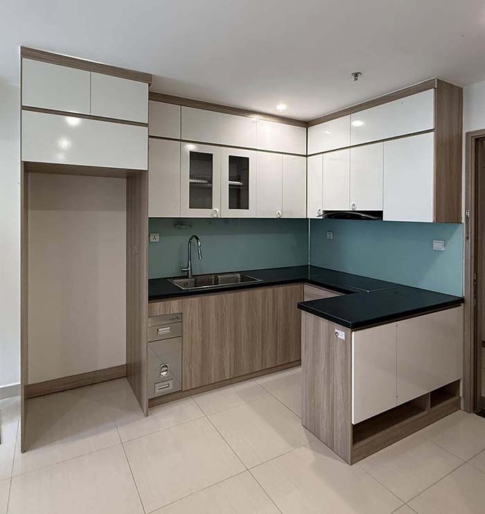 Tủ bếp gỗ công nghiệp